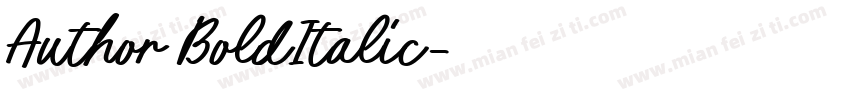Author BoldItalic字体转换